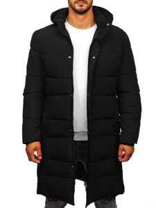 Homme Blouson d'hiver longue matelassée Noir Bolf 31M5009