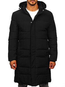 Homme Blouson d'hiver longue matelassée Noir Bolf 31M5009