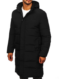 Homme Blouson d'hiver longue matelassée Noir Bolf 31M5009