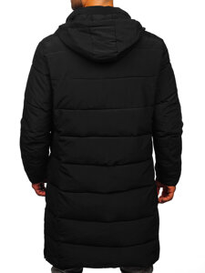 Homme Blouson d'hiver longue matelassée Noir Bolf 31M5009