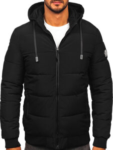 Homme Blouson d'hiver matelassé Noir Bolf 31M5023