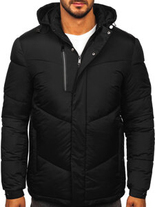 Homme Blouson d'hiver matelassé Noir Bolf 31M5033