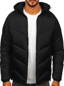 Homme Blouson d'hiver matelassé Noir Bolf 31M5036