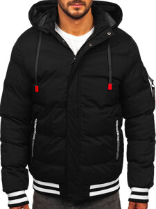 Homme Blouson d'hiver matelassé Noir Bolf HSS047