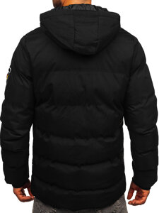 Homme Blouson d'hiver matelassé Noir Bolf HSS052