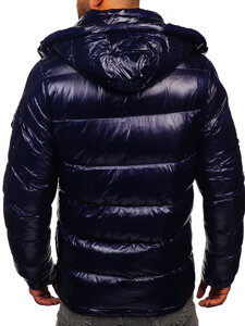 Homme Blouson d'hiver matelassée Bleu foncé Bolf 9976