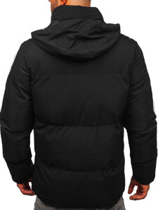 Homme Blouson d'hiver matelassée Noir Bolf 9979