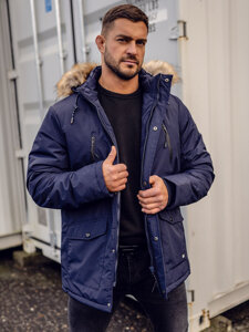 Homme Blouson d'hiver parka alaska Encre Bolf WX032DA