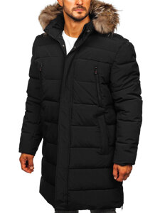 Homme Blouson d'hiver parka matelassé Noir Bolf 25M9803