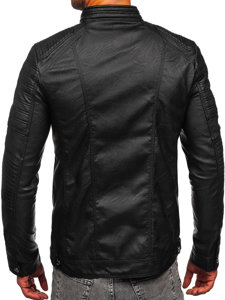 Homme Blouson en cuir Noir Bolf 11Z8055