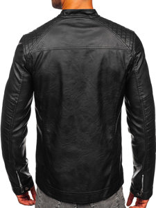 Homme Blouson en cuir Noir Bolf 11Z8066