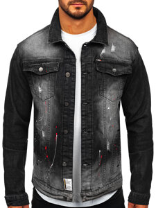 Homme Blouson en jean Noir Bolf MJ542N