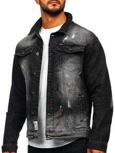 Homme Blouson en jean Noir Bolf MJ542N