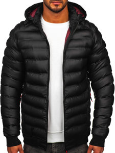 Homme Blouson matelassée d'hiver Noir Bolf 22M325