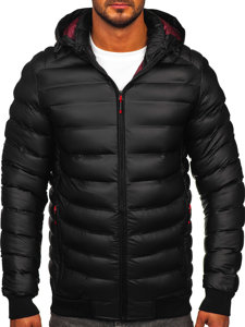 Homme Blouson matelassée d'hiver Noir Bolf 22M325