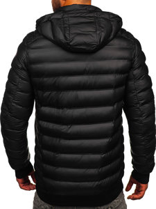 Homme Blouson matelassée d'hiver Noir Bolf 22M325