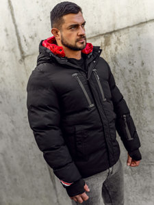 Homme Blouson matelassée d'hiver Noir Bolf 5M771A