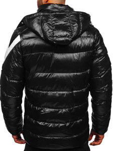 Homme Blouson matelassée d'hiver Noir Bolf 9981