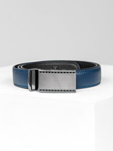 Homme Ceinture en cuir Bleu foncé Bolf C005