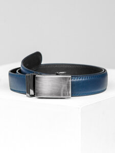 Homme Ceinture en cuir Bleu foncé Bolf C007