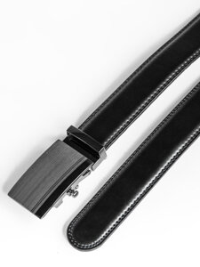 Homme Ceinture en cuir Noir Bolf C001