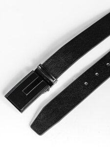 Homme Ceinture en cuir Noir Bolf C008