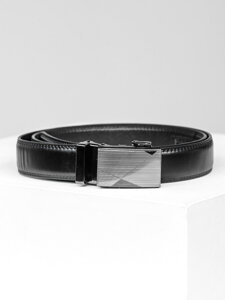 Homme Ceinture en cuir Noir Bolf C010