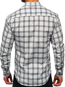 Homme Chemise à carreaux à manche longue Graphite Bolf 22749