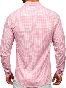 Homme Chemise à carreaux à manches longues Rose Bolf 22745