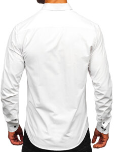 Homme Chemise élégante à manche longue Blanc Bolf 24701