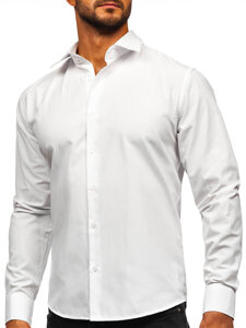 Homme Chemise élégante à manche longue Blanc Bolf 24740