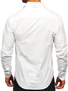 Homme Chemise élégante à manche longue Blanc Bolf 24740