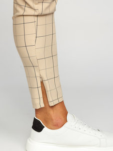 Homme Chino à carreaux Beige Bolf 0060