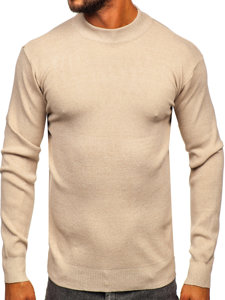 Homme Col roulé basique Beige Bolf S8561