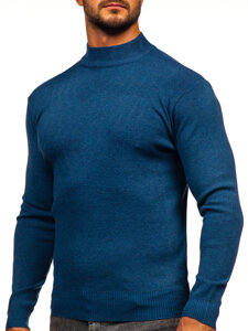 Homme Col roulé basique Bleu Bolf H2402