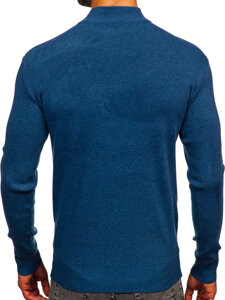 Homme Col roulé basique Bleu Bolf H2402