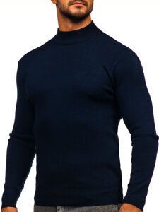 Homme Col roulé basique Bleu foncé Bolf H2402