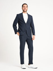 Homme Costume Bleu foncé Bolf 01