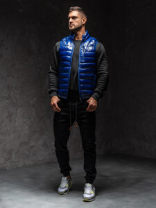 Homme Gilet matelassé Bleu Bolf R0109AA1