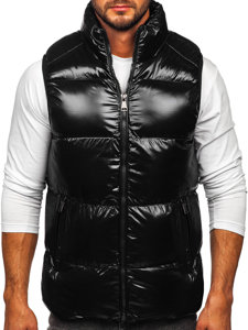 Homme Gilet matelassé épais Noir Bolf 9968