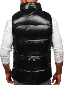 Homme Gilet matelassé épais Noir Bolf 9968