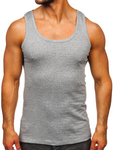 Homme Maillot de corps basique Gris Bolf 6000-3P