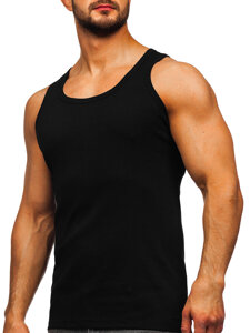 Homme Maillot de corps basique Noir Bolf 6000-3P