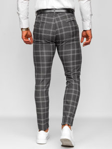 Homme Pantalon chino à carreaux Graphite Bolf 0034 