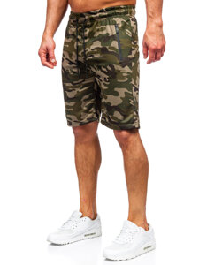 Homme Pantalon court camo Vert Bolf JX865