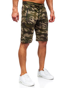 Homme Pantalon court camo Vert Bolf JX865