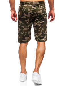 Homme Pantalon court camo Vert Bolf JX873