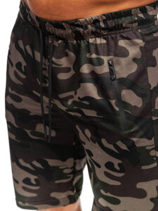 Homme Pantalon court camo Vert foncé Bolf JX862