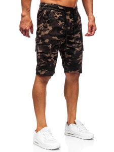 Homme Pantalon court cargo camo Khaki Bolf A-297