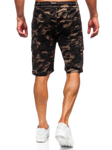 Homme Pantalon court cargo camo Khaki Bolf A-297